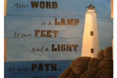 Lighthouse wood art